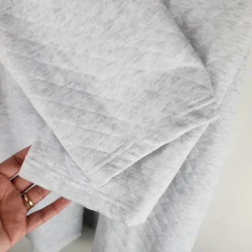 NWT Daydream by Berkshire Quilted Robe Light Grey Pockets Cotton Blend Size L Size L