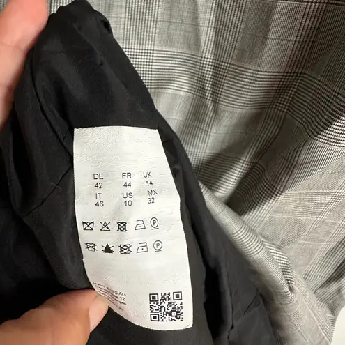 Hugo Boss Delray Natural Wool Stretch Check Sheath Dress NWT 10