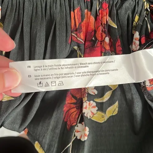 Band of Gypsies  Black Floral Spaghetti Strap Dress Size XS EUC