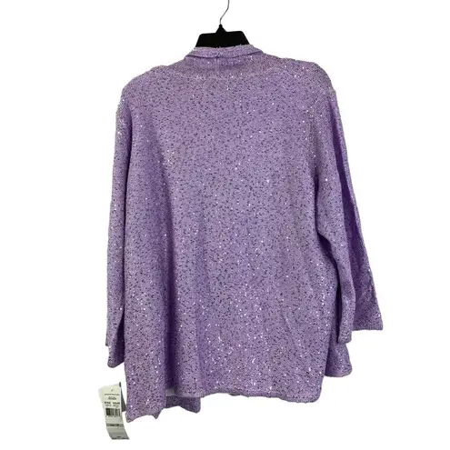 Alfred Dunner Women's Casual Lilac & White Tank & Cardigan