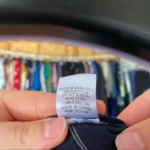 Skies Are Blue Navy Blue Plaid Maxi Dress Size Small