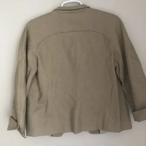 Coldwater Creek NWT $120 Size 4/6 Small Tan Meadow Jacquard Jacket B1