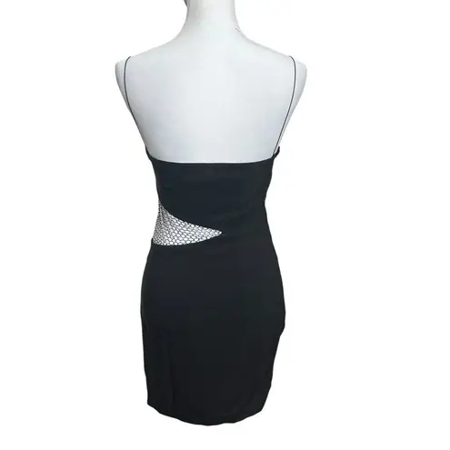Meshki Callie Mini Dress Women’s Size Small Black Sheath Diamante Cutout