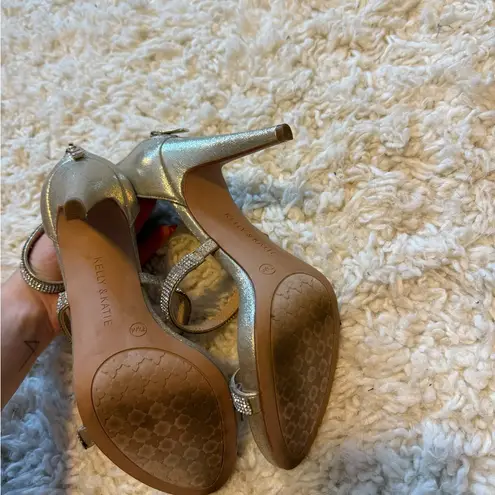 Kelly & Katie Bedazzled Gold Strappy Heels