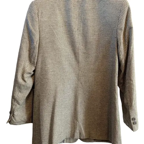 Focus 2000 by Charles Glueck gray and white silk blazer size 8 Gray