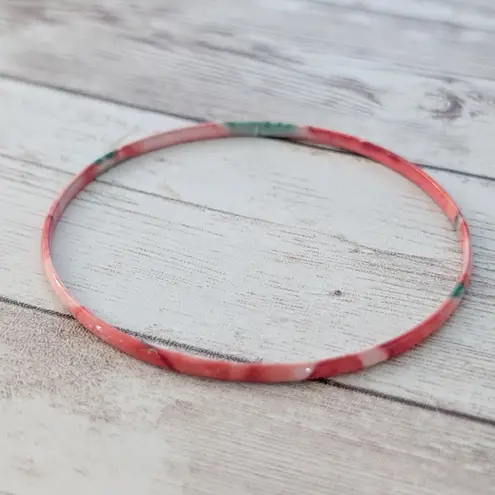 Vintage Bracelet Red & Green Thin Bangle