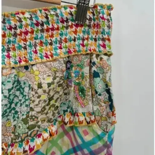 Anthropologie Barok Paris Womens Island Passage High Rise Patchwork Shorts