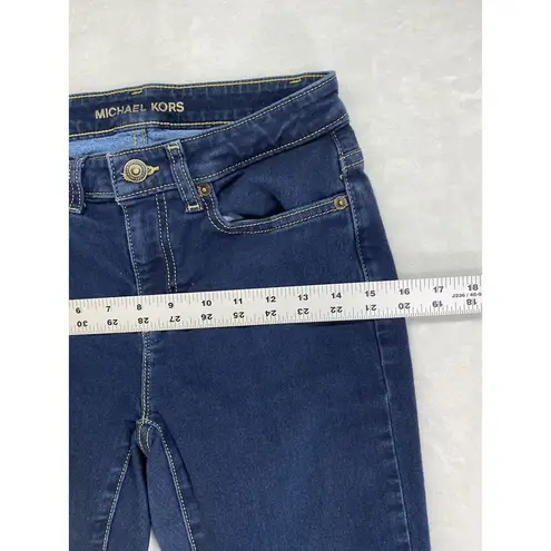 Michael Kors  Izzy Skinny Jeans Womens Sz 4 Blue‎ Denim Stretch Mid Casual 26x28
