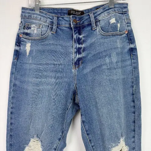 Judy Blue Waiting For Tonight Boyfriend Jeans Distressed Size 11/30 EUC