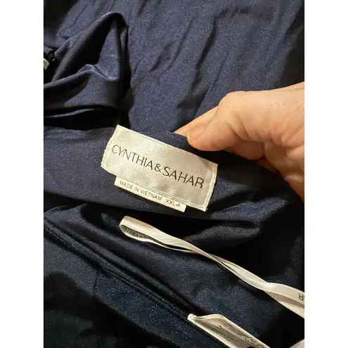 NWOT Cynthia & Sahar PORTIA CS104 Dessy Midnight Navy Blue ONE