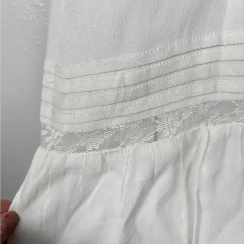 Storia  NWT White Lace Buttons Mini Babydoll Dress Women's Small