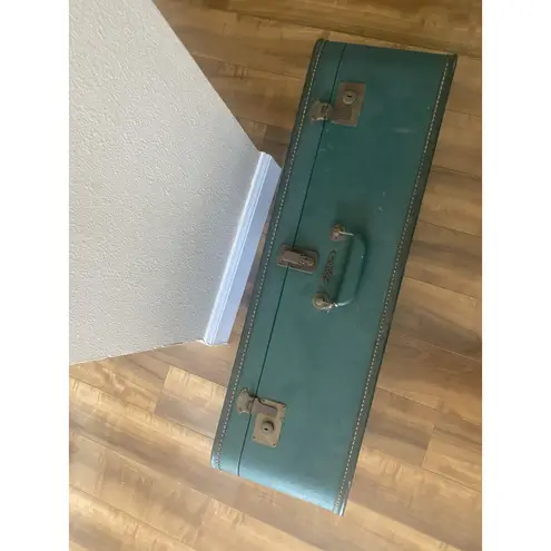 Vintage Lady Baltimore Green Hard Case Suitcase Starline Mid Century Modern Deco