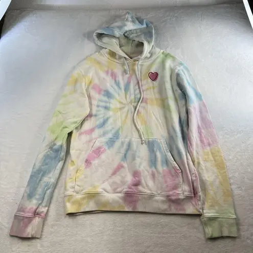 Roller Rabbit S Small Tie Dye Heart Love Hoodie Sweatshirt Embroidered USA Made - Image 2