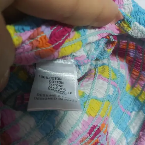 Free People  ANTIK BATIK Flowy Smocked Floral Shorts Beach Vacation Size XS