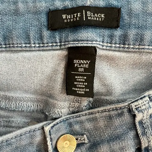 White House | Black Market  Skinny Flare jeans, size 8.  HEMMED, see photos