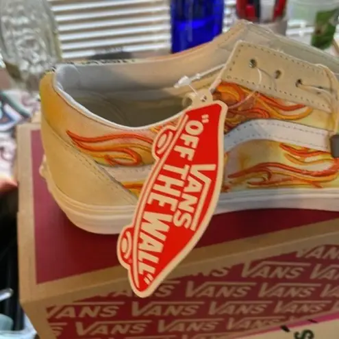 Vans Old Skool Bandana Flame Beige Orange size 8.5