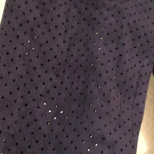 Jeff Gallano Bogart French made Lightweight Coat Perforated Navy Blue 2