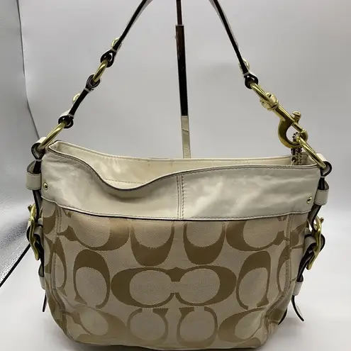 Coach  MONOGRAM JACQUARD ZOË HOBO SHOULDER BAG