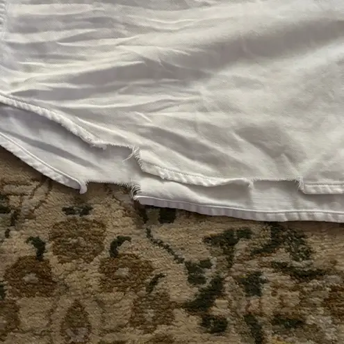 Frank & Eileen White Mary 100% Cotton Classic ShirtDress Distressed Casual