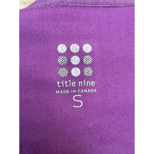 Title Nine Purple Wool Blend Zip Up Jacket Athletic Fleece Lined Size Small - Image 4