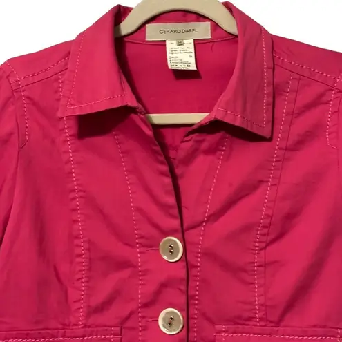 Gerard Darel Pink Blazer Jacket Cotton Spandex Made in Serbia Size 38