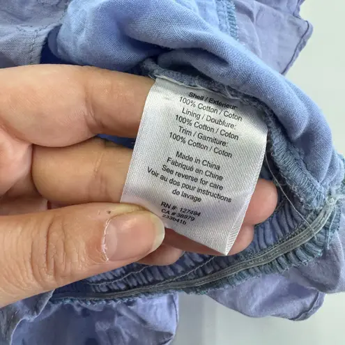 Heartloom Top Womens Small Blue Purple Puff Sleeve Jess Polka Dot Cotton Revolve