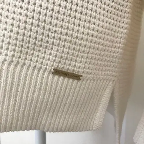 New Michael Kors Derby Knit Turtleneck Ivory Sweater Top Womens Size M $125 NWT White Size M