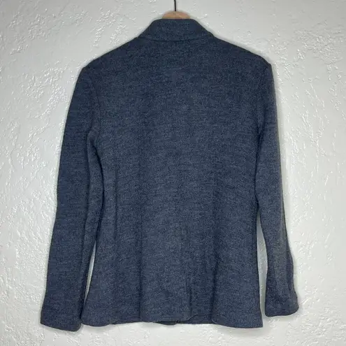 J. McLaughlin Women's Gray Merino Wool Snap Button Short Jacket Pockets Medium