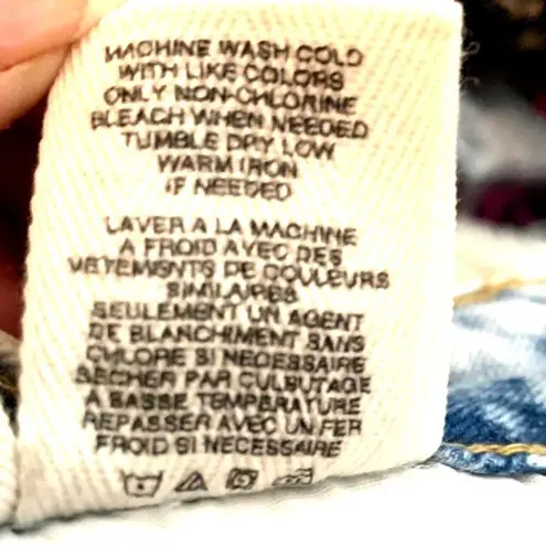 Empyre Adrian Cut Offs Jean Shorts High Waist Blue Acid Wash Retro Size 5 New