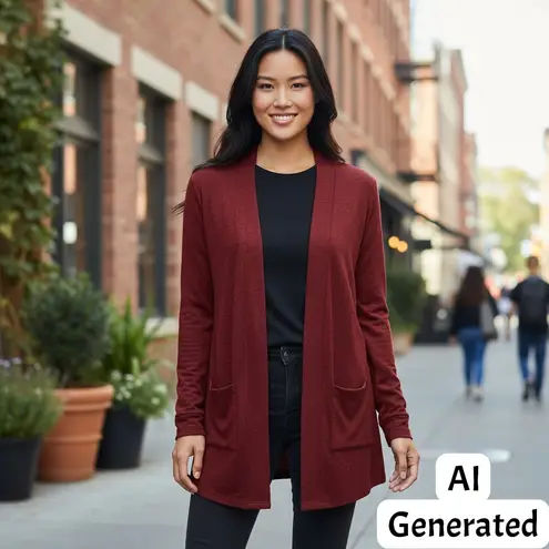 Market & Spruce LARGE Camila Brushed Knit Sleeve Detail Cardigan - Stitch Fix - Image 5