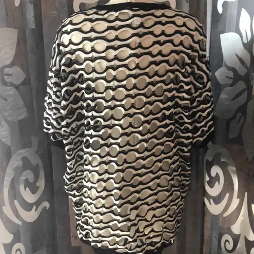 Vtg Under Cover Black white mesh gold top cover up Women’s Sz 1x Mede In USA