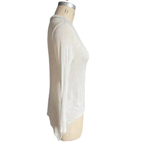 Joah Brown Long Sleeve Scoop Neck Gray Knit Top Size S/M Small Medium