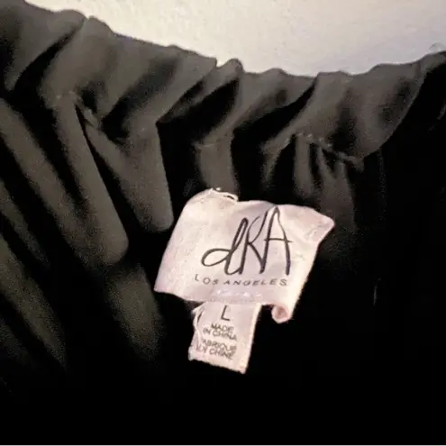 Anthropologie dRA los angeles Midi Dress Size Large off the shoulder black goth romantic