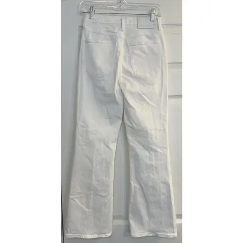 Aritzia Denim Forum Jeans Sz 25x28L Twiggy High Rise Flare White Spring Festival