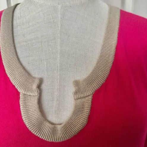 Cable & Gauge pink and orange short sleeved sweater