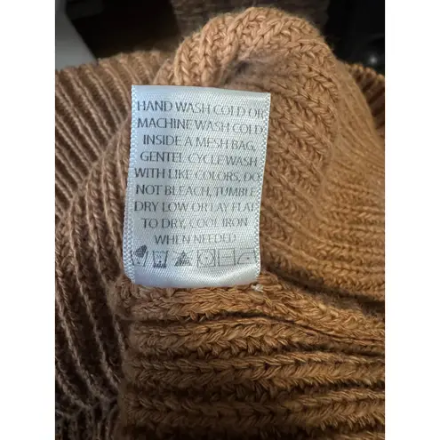 It Is Well 100% Cotton Textured Knit Sweater – Women’s Small – Caramel Brown