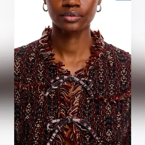 Aldo Martins Women’s Thun Fringe Knit Bomber Jacket Size M