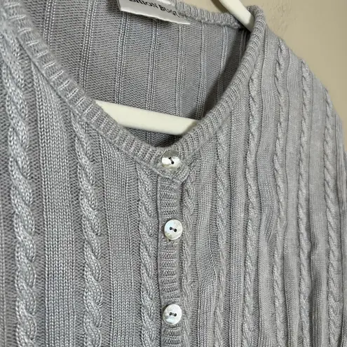 Fashion Bug Vintage Womens Cardigan Cable Knit Ribbed 90s Y2K Preppy Coquette Staple Crop XL