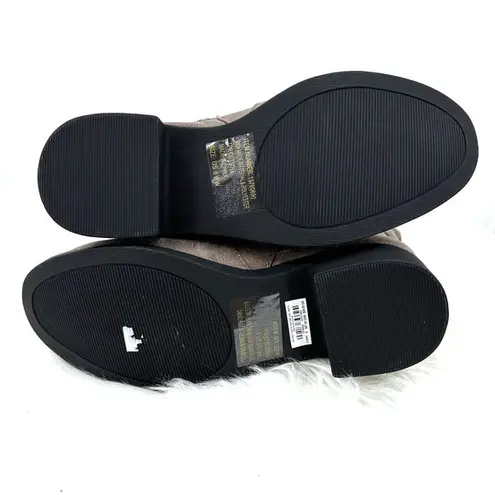 Torrid NWOB  size 8 zip up mid‎ calf boots taupe wide calf double buckle moto