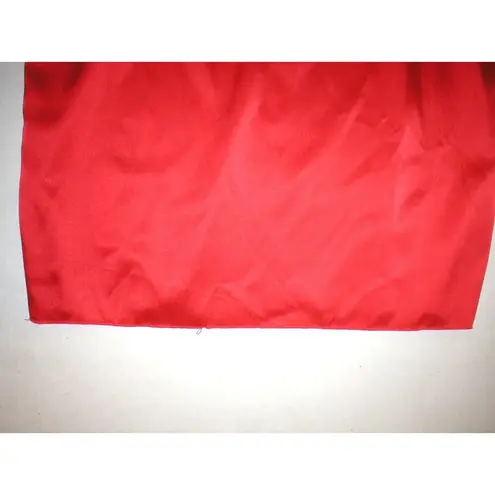 New Designer Worth New York Silk Red Chemise Night Gown 4 Womens Babydoll Adjust