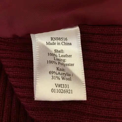 Coldwater Creek Rust Western Suede Knit Sweater Jacket Long Sleeve NWT size 16