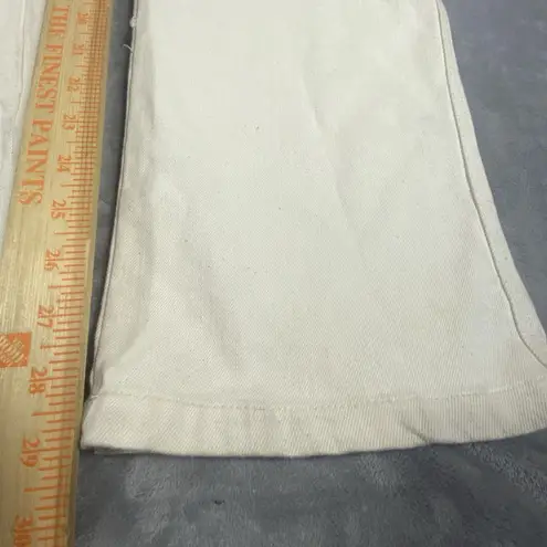 Faherty Jumpsuit Womens Large Overland Twill Cream Long Sleeve Organic Cotton