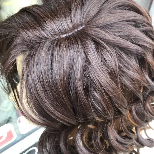 Brown ombré honey short curly bob wig 2020