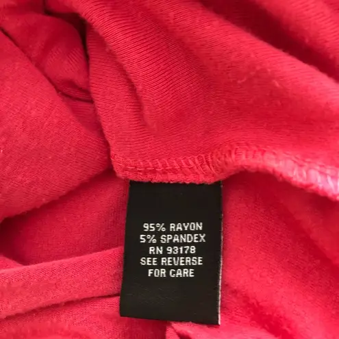 Premise Studio Short Sleeve Redish Pink Tee with Cutout XS