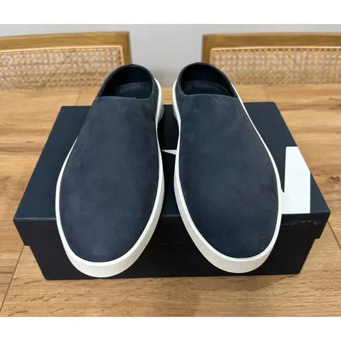 Wolf & Shepherd Cruise Mules Navy White Nubuck Leather Size 9.5 US NIB Unisex Blue