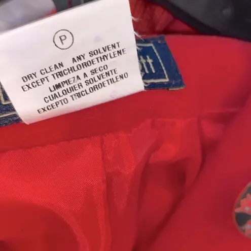 Laura Scott red blazer size 12 wool blend