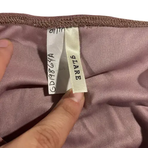 Glare Rose Pink Sparkle Party Dress Cowl Neck Criss Cross Back