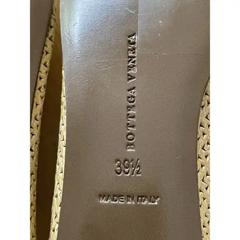 Bottega Veneta Prairie Gold Ballet Flats Size 39.5 Leather Yellow Lasercut Italy