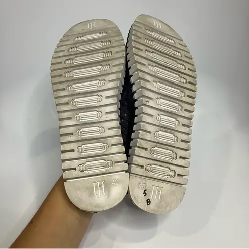 Isle Jacobsen tulip 139 flats slip on dark purple white womens size 40 casual Size 9.5