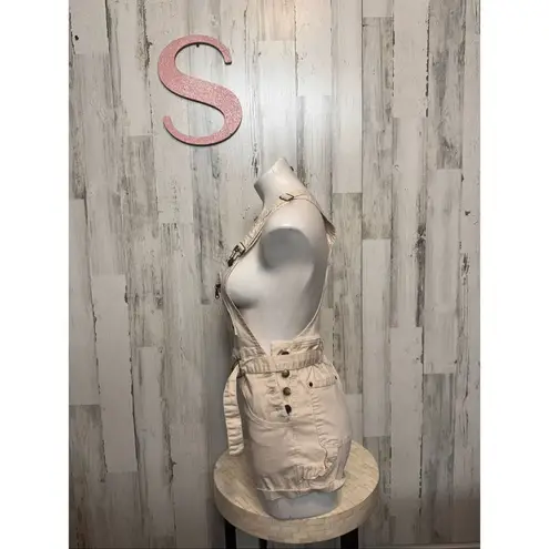 Buffbunny Collection Cream Short Overalls with Belt – Size Small